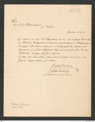 k.k. naturhistorisches Hofmuseum, Intendanzakten 1885-1896 (Hauer), Aktenzahl Z.605.a/1890, Seite 1